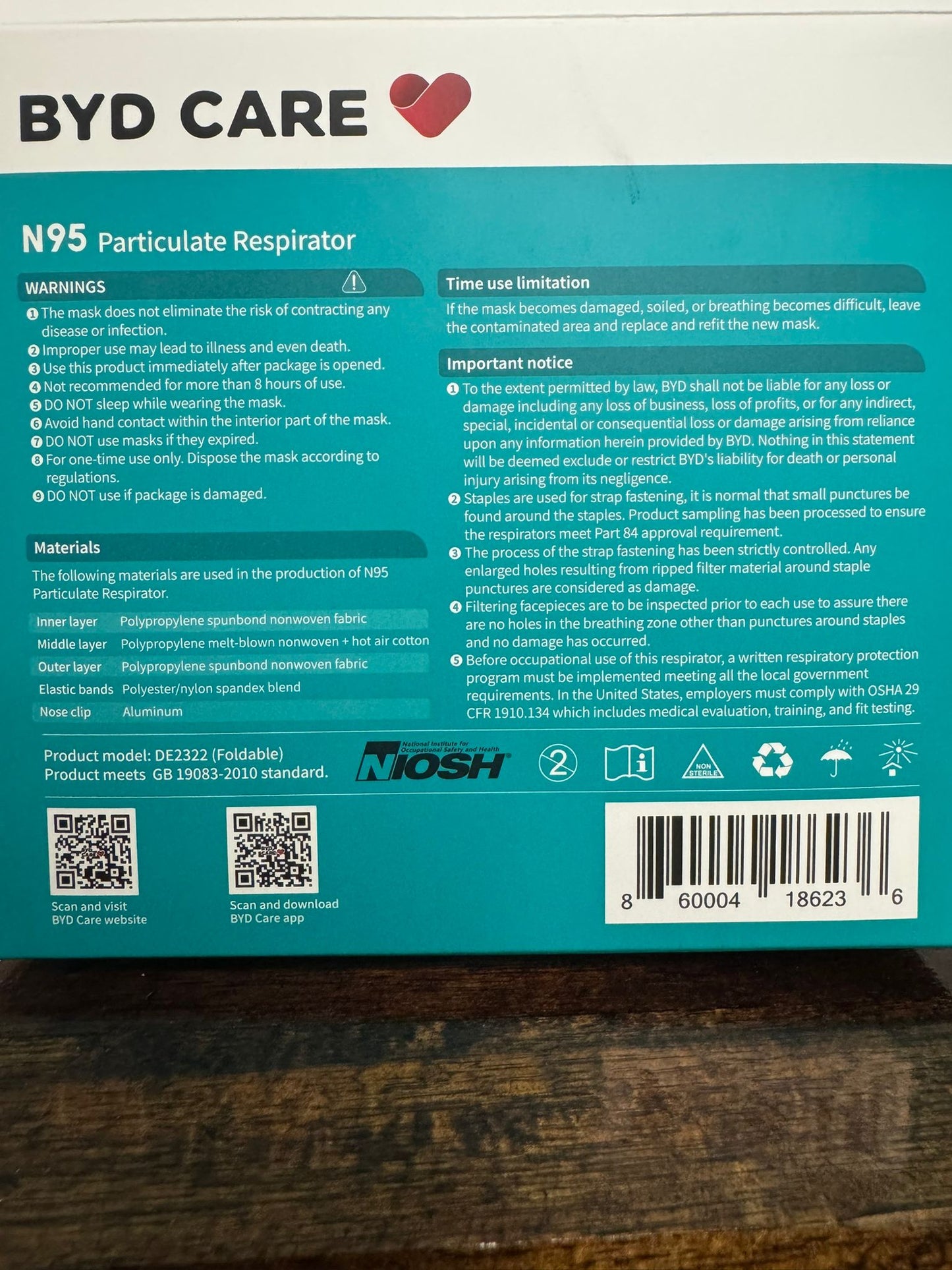 BYD N95 Mask